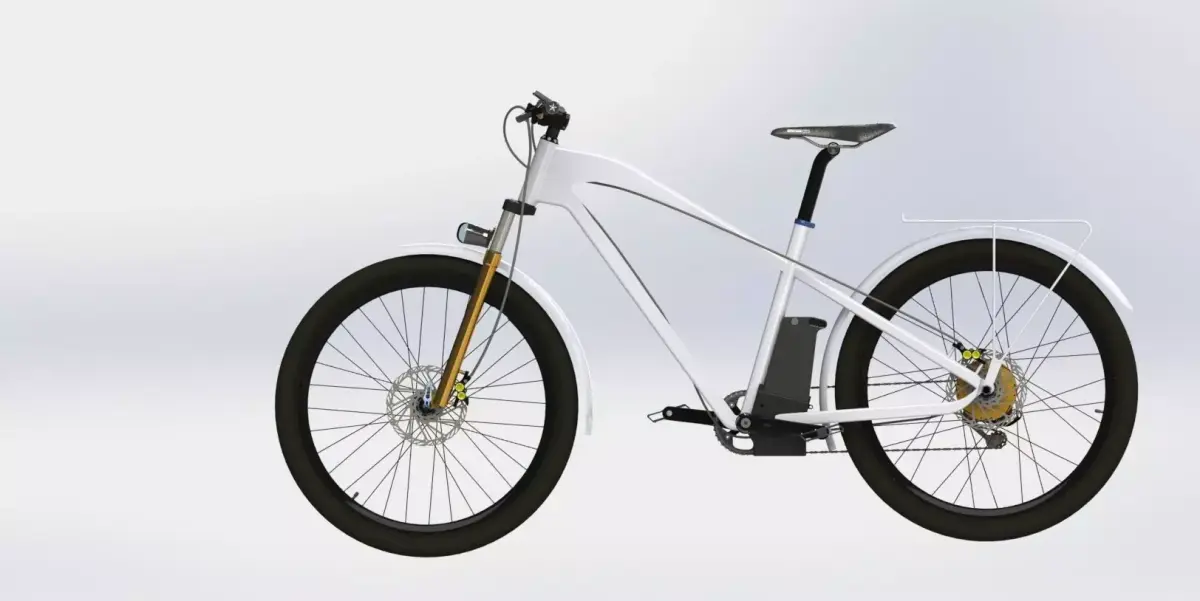 electric bicycle 3D model 5