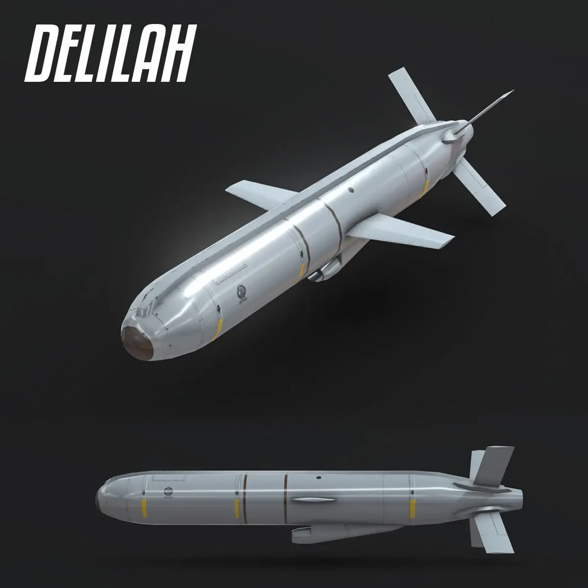 Delilah Cruise Missile Low-poly 3D model