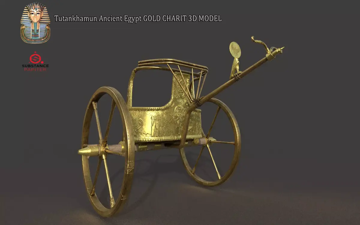 Tutankhamun Ancient Egypt GOLD CHARIT 3D MODEL Low-poly 3D model