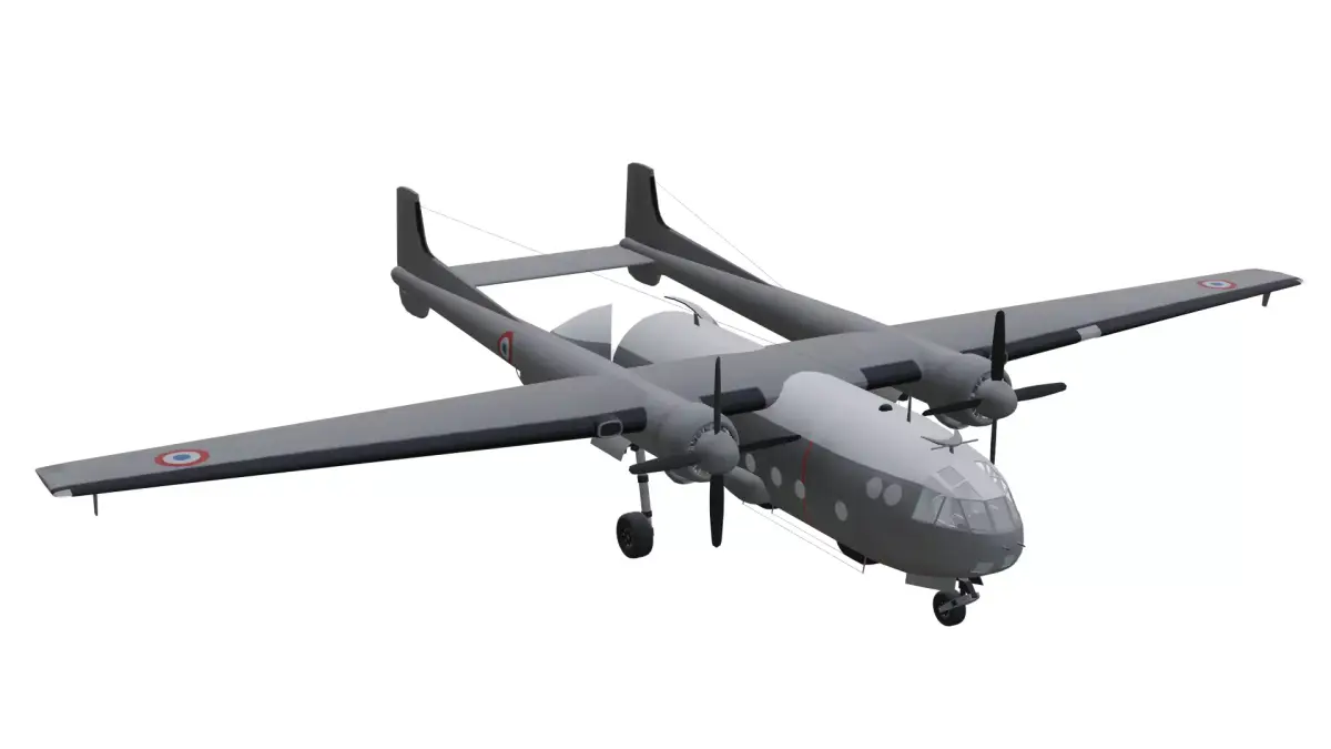 Nord Noratlas N-2501 Gabriel Low-poly 3D model