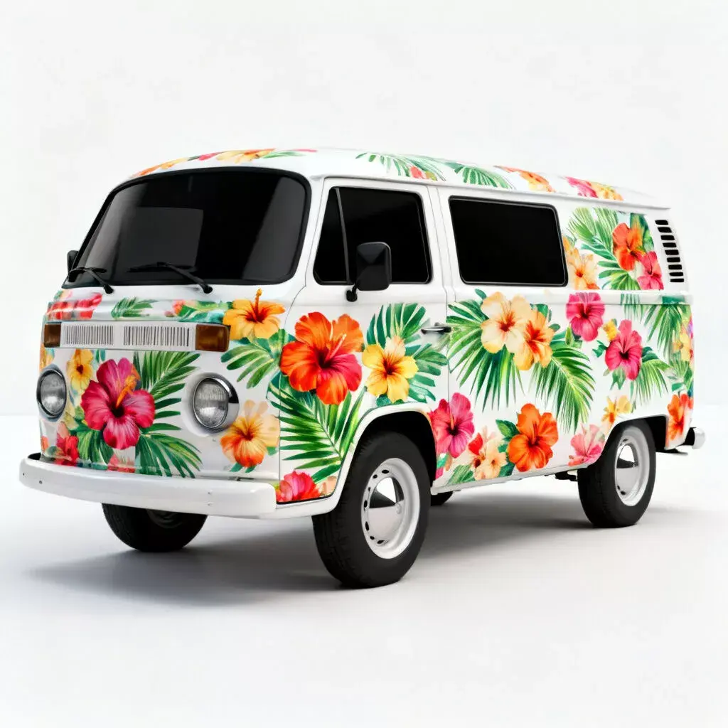 Tropical-Breeze Camper Van 3D Model Low-poly 3D model