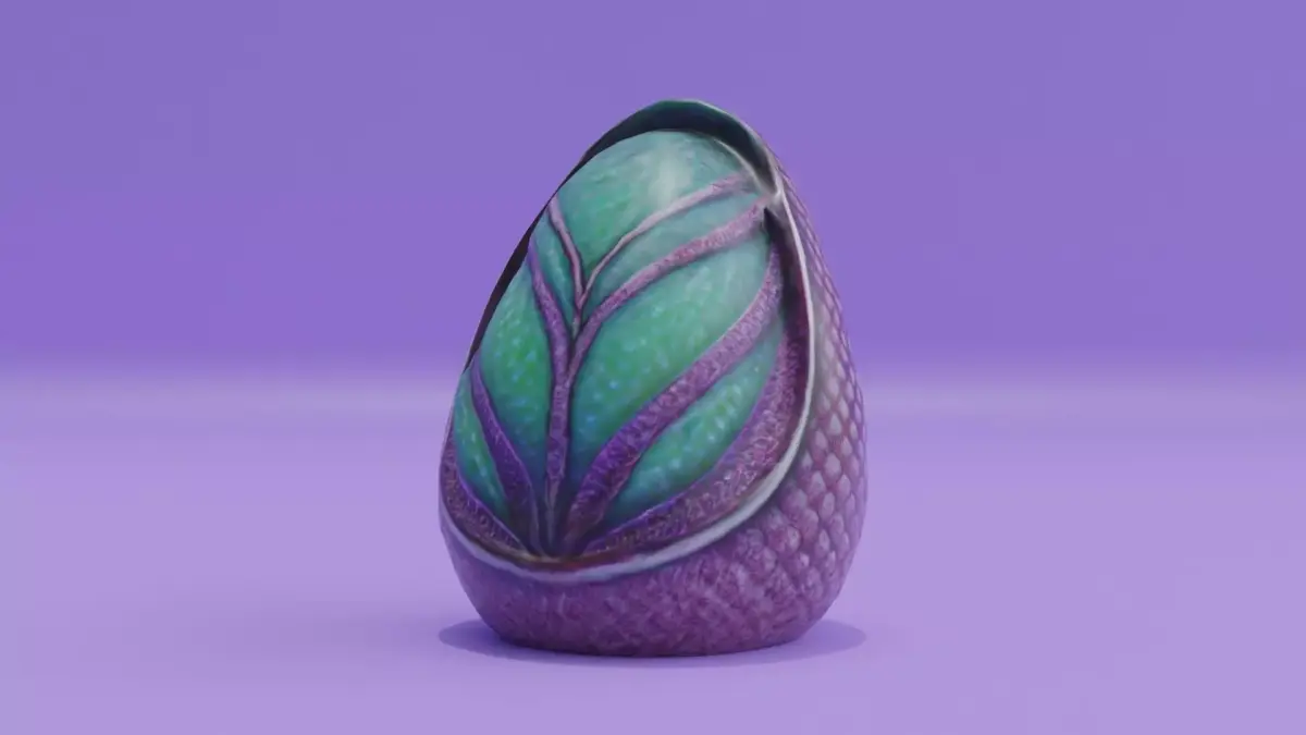 Alien Egg Low High Poly Low-poly 3D model