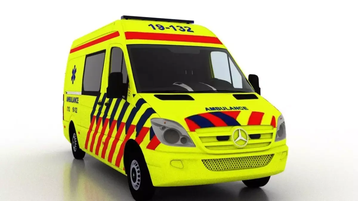 Mercedes Benz Sprinter L2H2 2009 Netherlands Ambulance 3D model