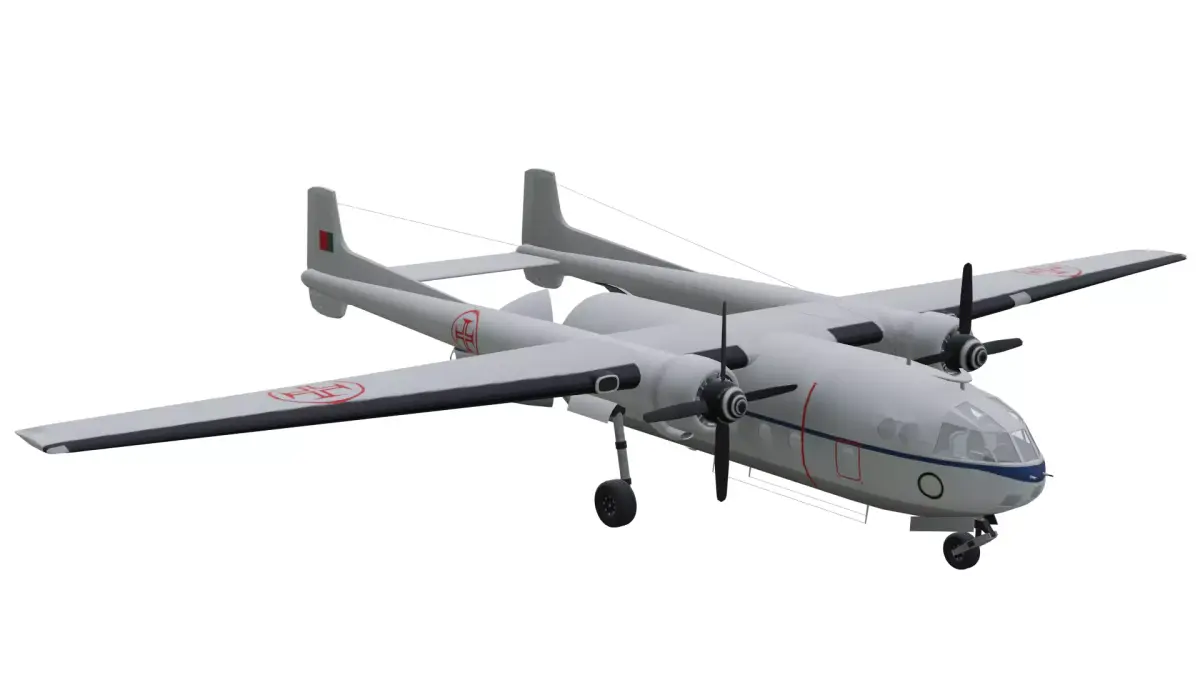Nord Noratlas N-2501 Low-poly 3D model