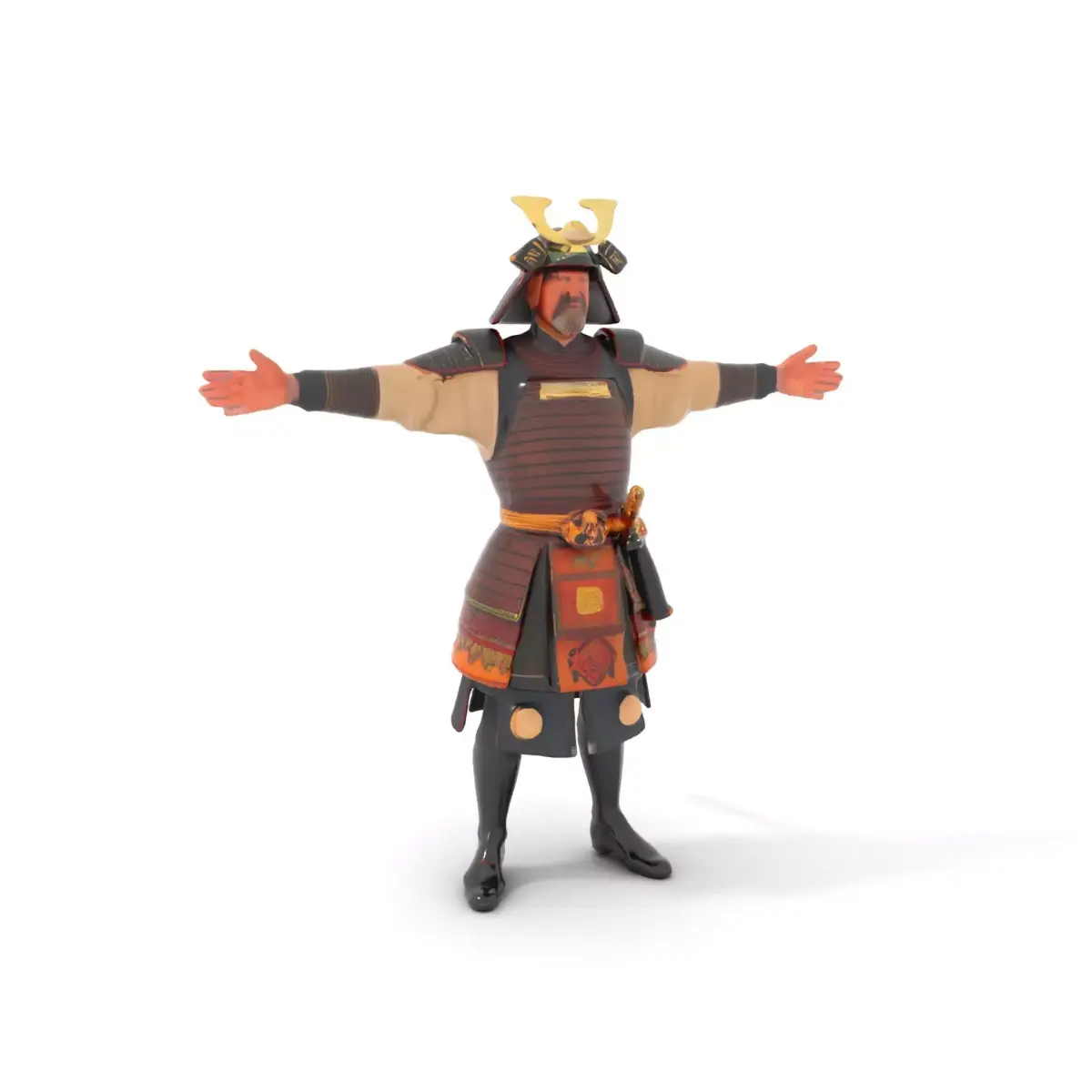 Samurai Warrior Armor model pack Low-poly 3D model purchase