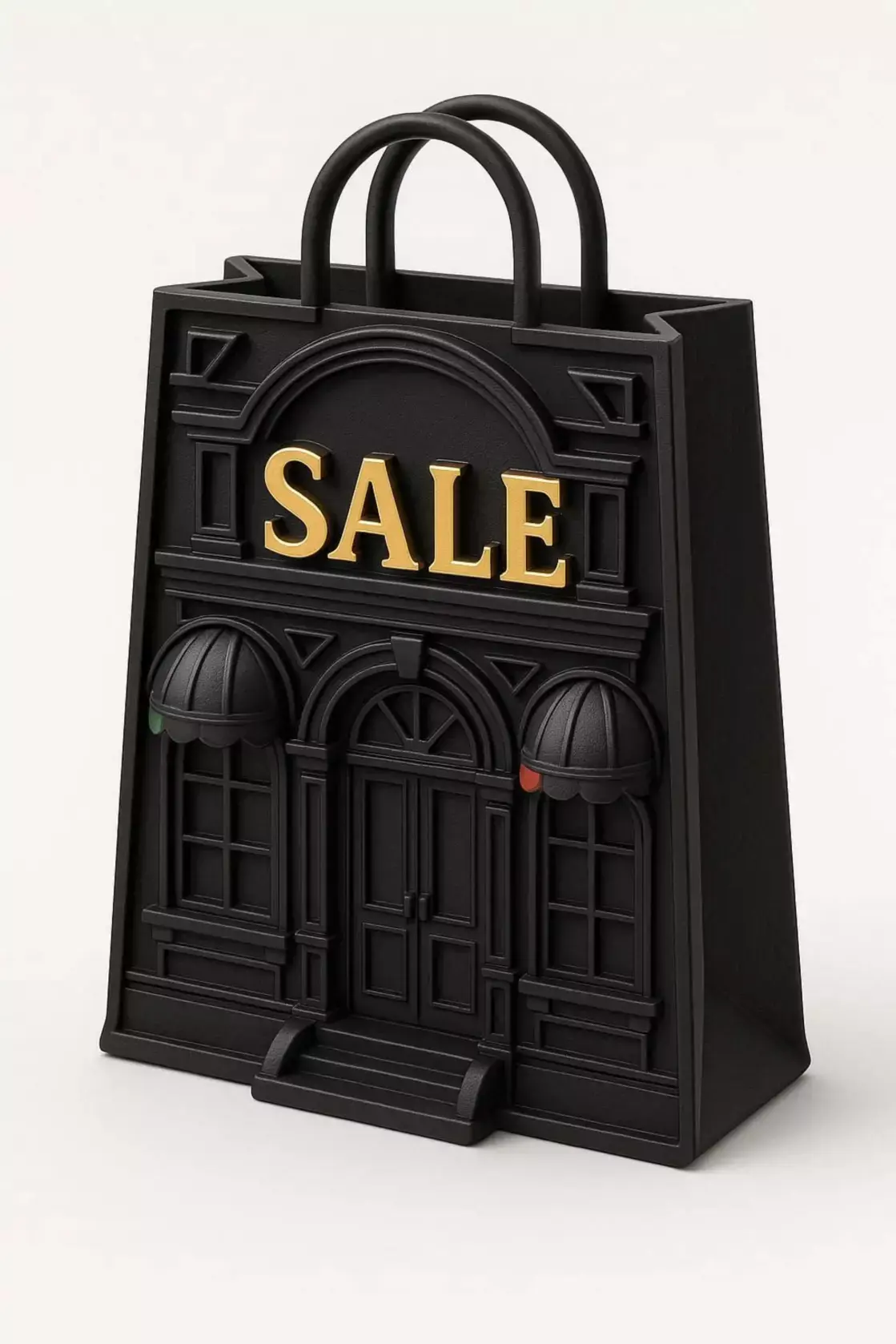 3D Black Store Bag Architecture Black Friday 3D print model