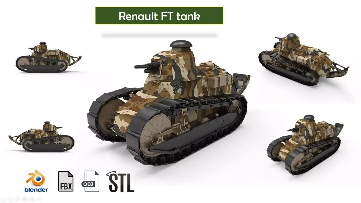 Renault FT tank 3D model