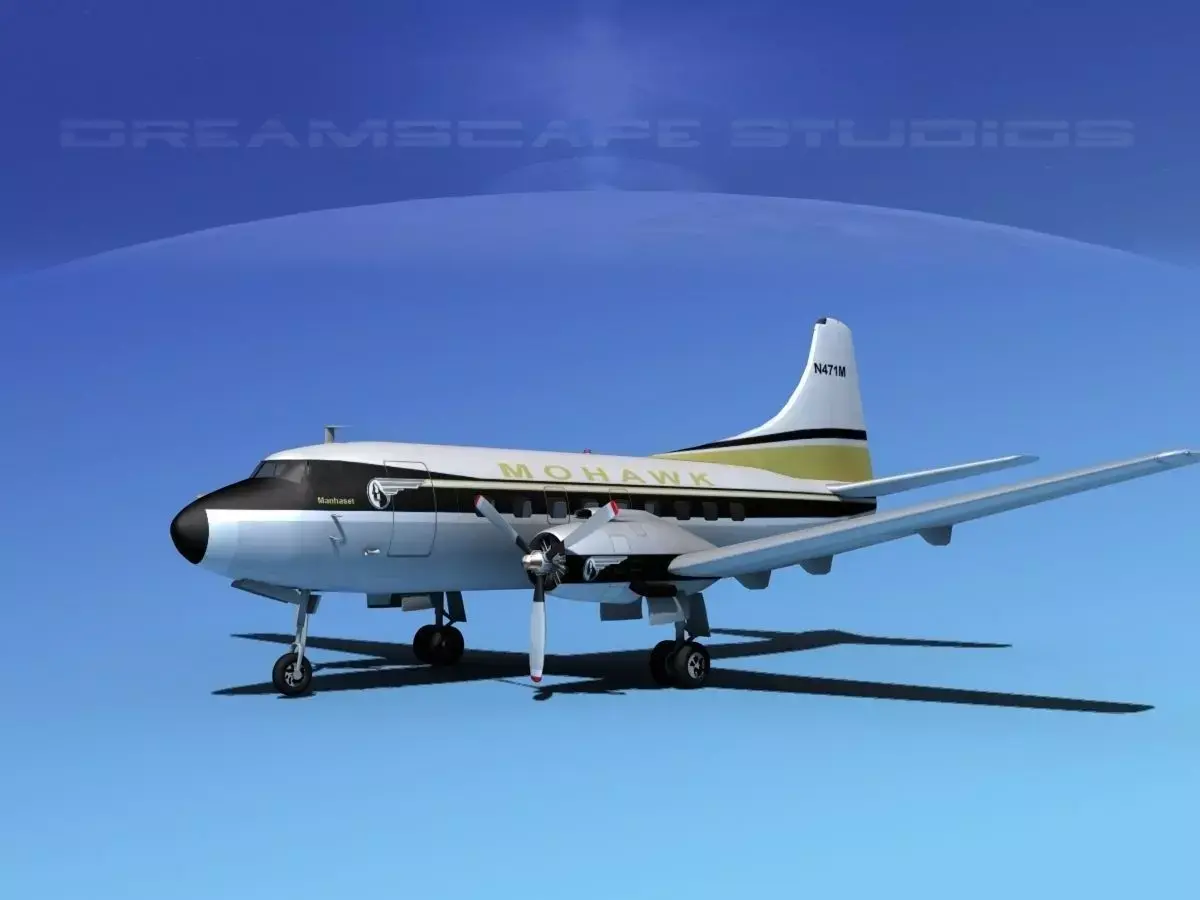 Martin 202 Mohawk Airlines 3D model
