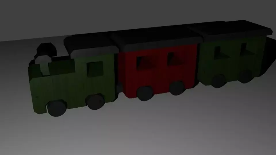 toy train Low-poly 3D model purchase