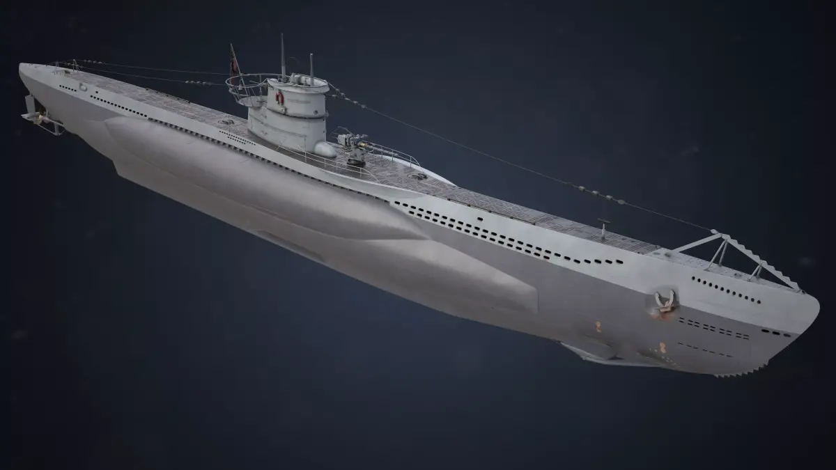 German Type VIIC U-Boat 3D model