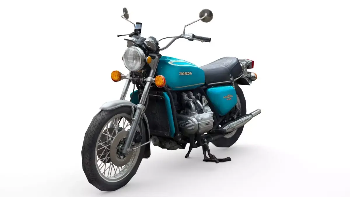 1975 Honda Gold Wing GL1000 Low-poly 3D model