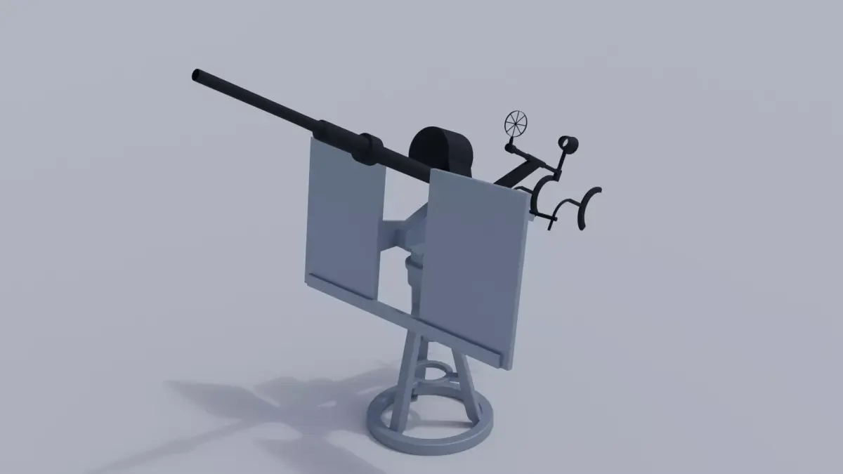 20mm Anti-Aircraft Gun  3D model