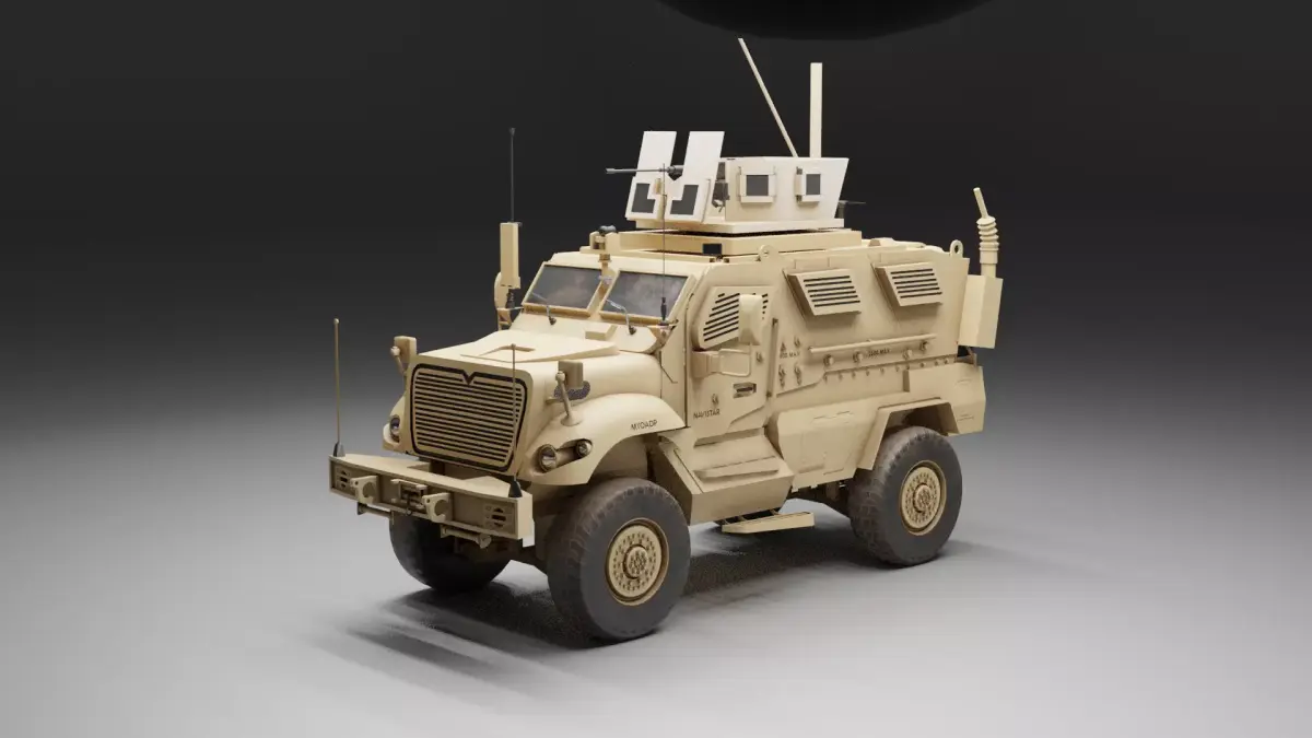 Navistar MaxxPro Tank Low-poly 3D model