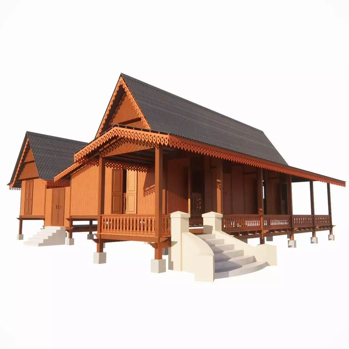 Rumah Melayu Melaka Malay Heritage House 3D model