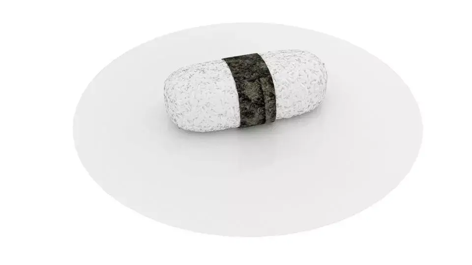 Sushi roll in circle 3D model