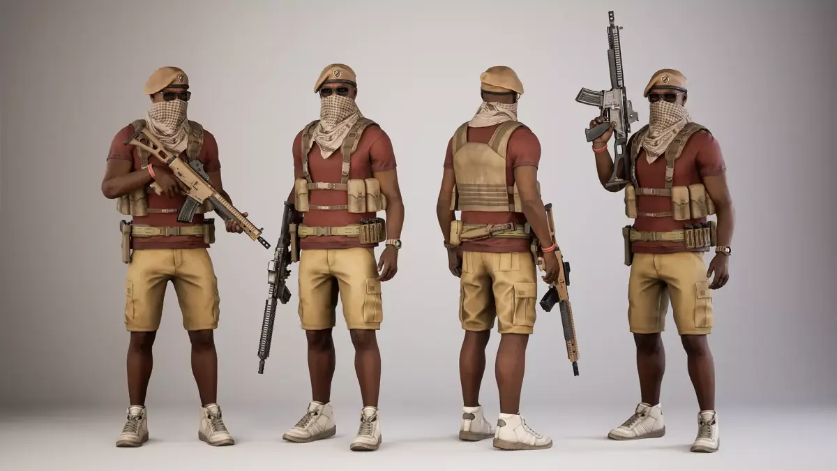 Casual Soldier 26 Low-poly 3D model