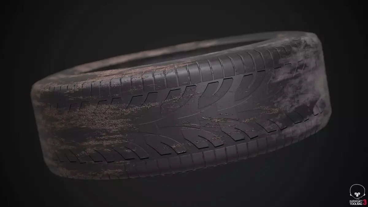 Low Poly Tyre Game Assest Free low-poly 3D model