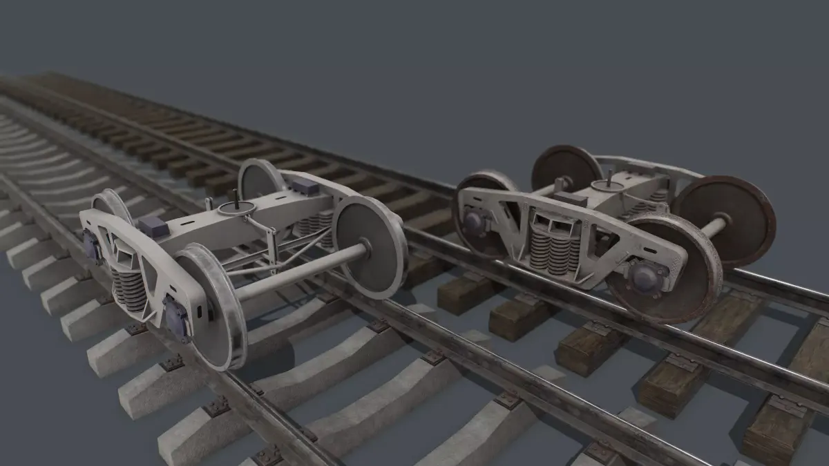 Bogie PBR Low-poly 3D model