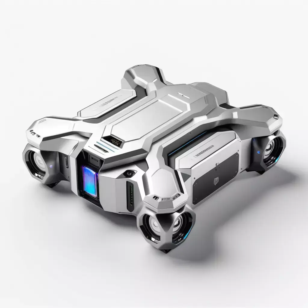 SciFi Futuristic Ground Hover Drone 3D model