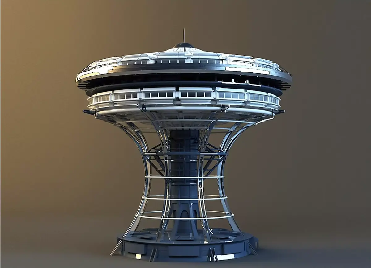 Futuristic Core Structure 3D model
