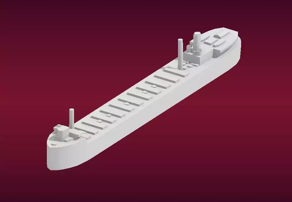 The Great Lakes Freighter 3D print model