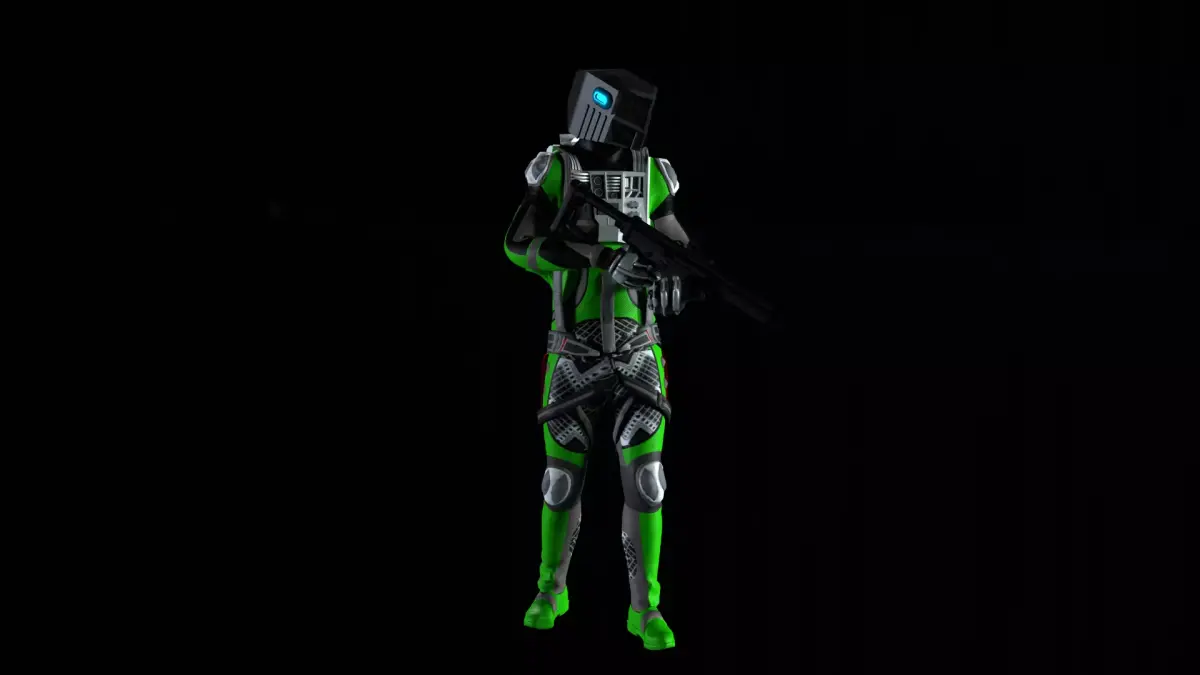 Robot Soldier - Assault Soldier Low-poly 3D model 16