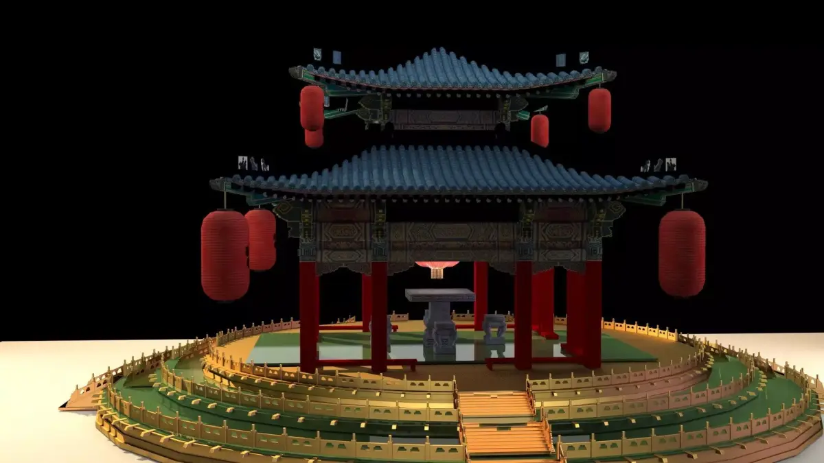 Chinese pavilion 3D model