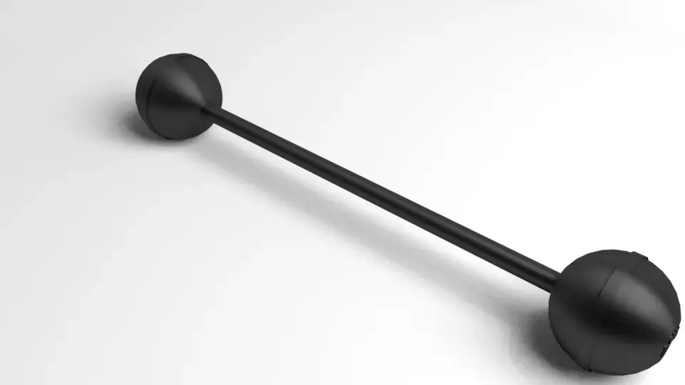 Barbell Fixed 2kg 3D model
