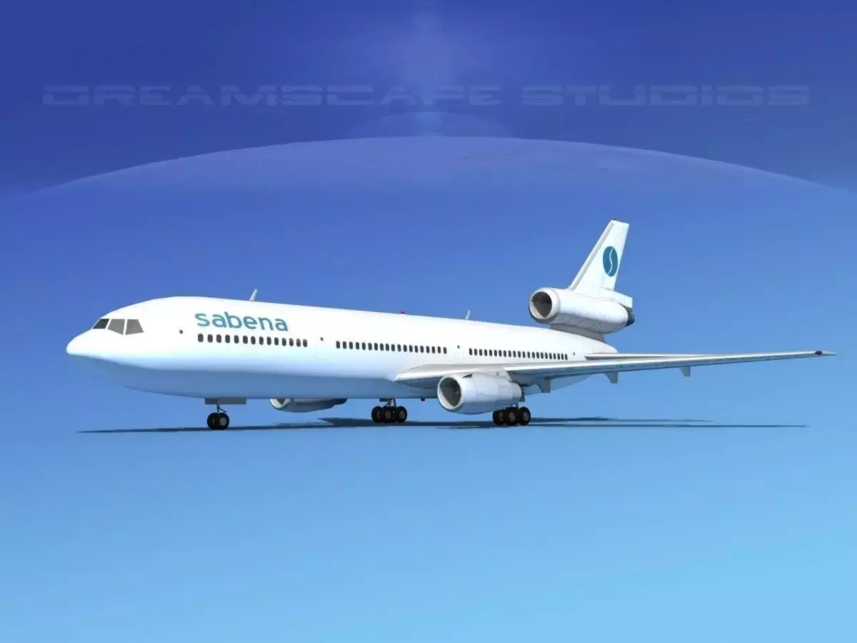 Douglas DC-10 Sabena 3D model