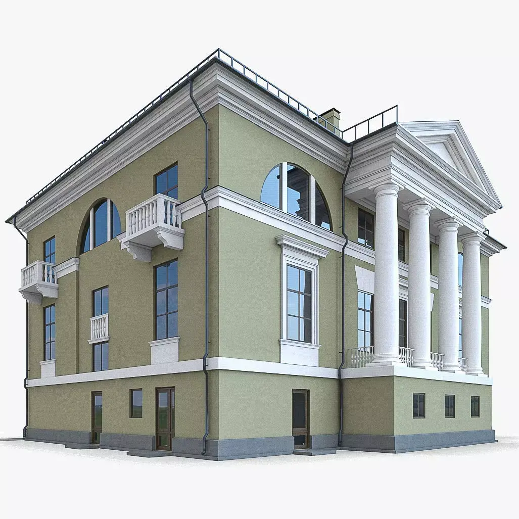 Residential Building 01  Low-poly 3D model