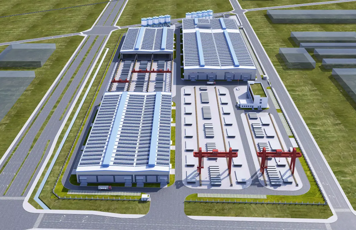 Industrial buildings cement bridges factories 3D model