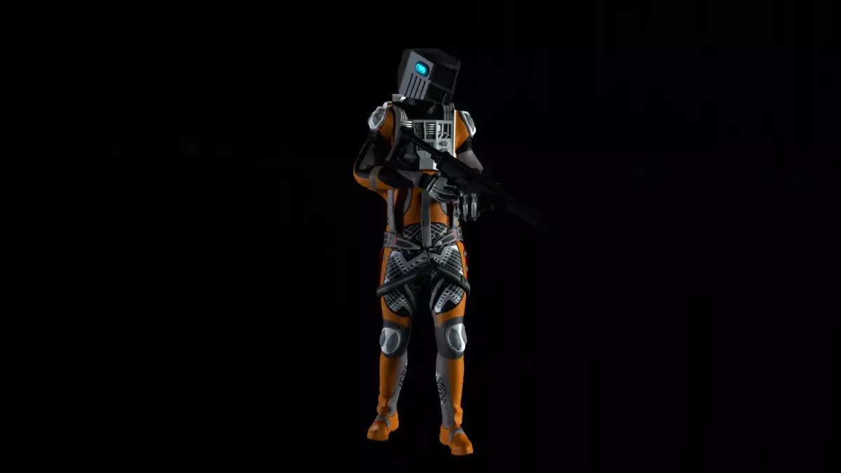 Robot Soldier - Assault Soldier Low-poly 3D model 30