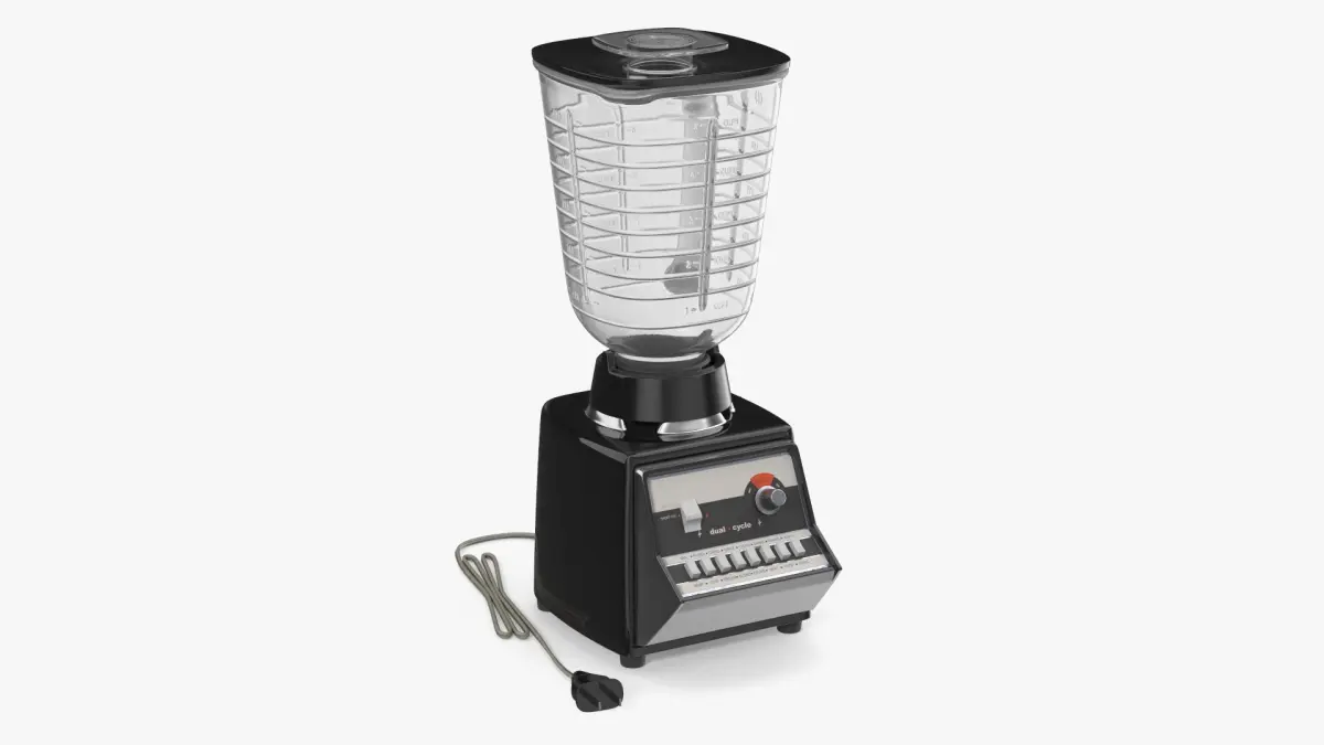 Classic Kitchen Blender with Glass Jar Black 3D model