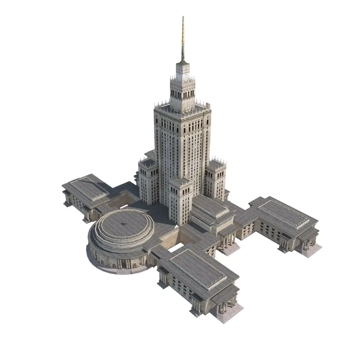 Monumental Skyscraper Low-poly 3D model