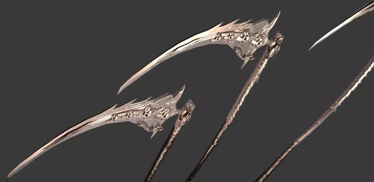 Deaths scythe Ornate 2 3D 3D model