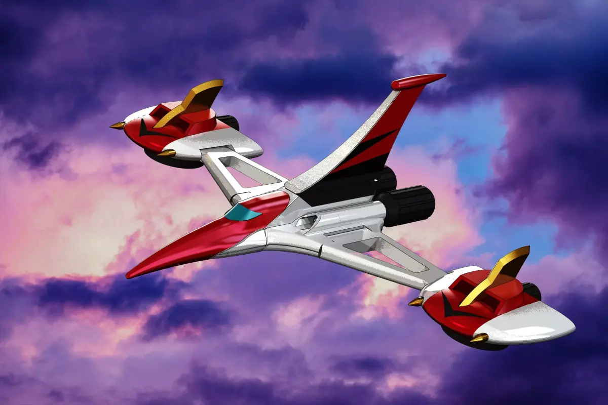 GRENDIZER DOUBLE SPAZER - articulated with instructions 3D print model