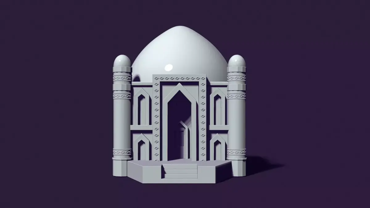Mausoleum of Muslim Turkic peoples 3D print model get