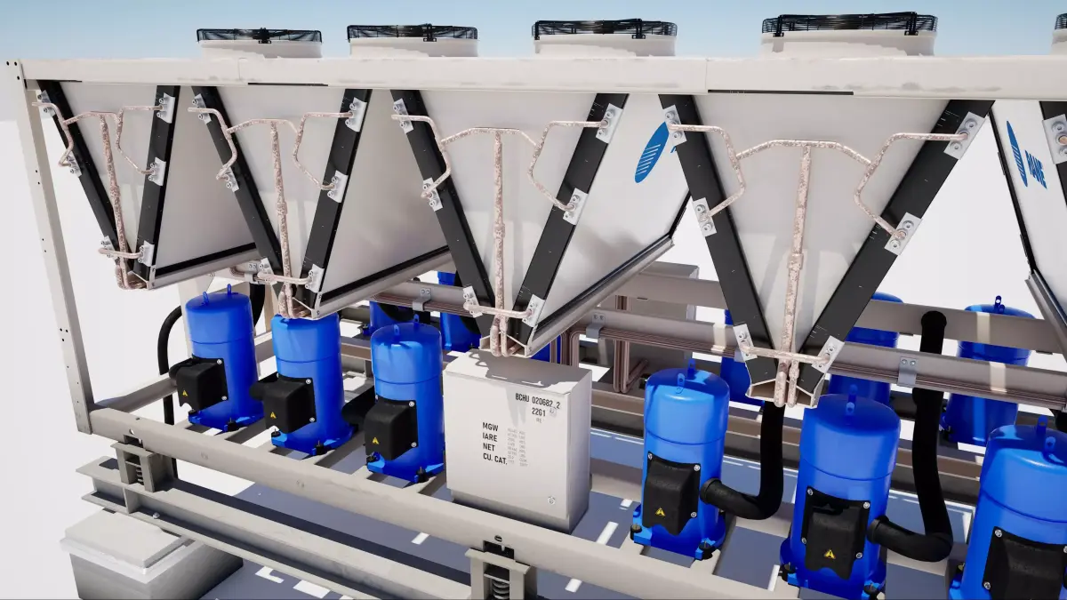 HVAC Rooftop Air Ventilation System  3D model