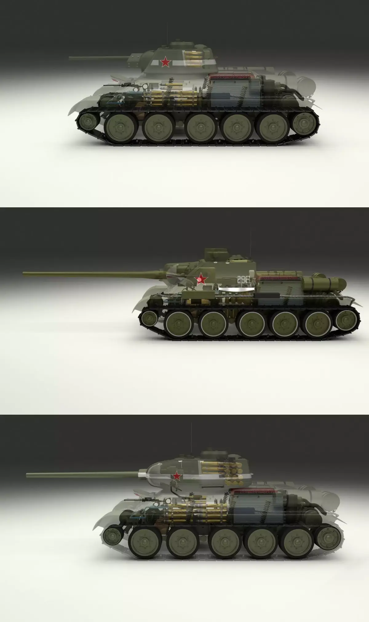 USSR Armor Pack with Interior and Engine Bay 3D model