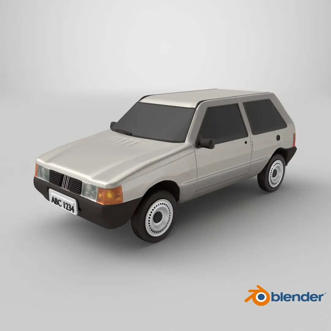 Car Fiat Uno - 3D Model