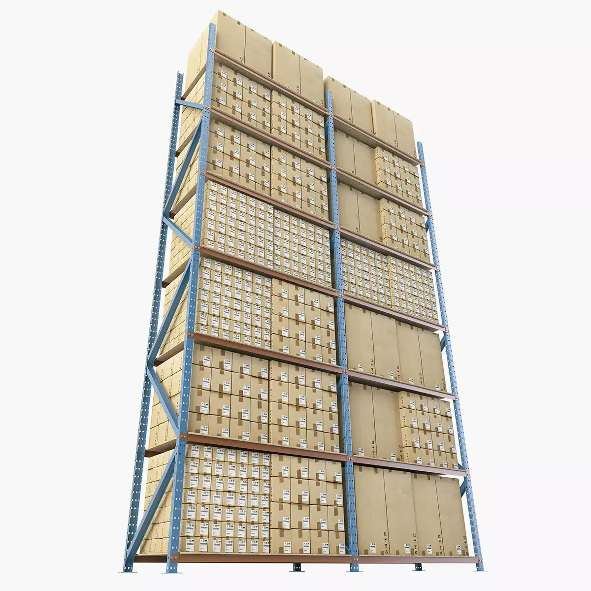 Warehouse Shelf Stack 3D model