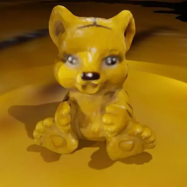 petit tigre avec texture Free 3D model