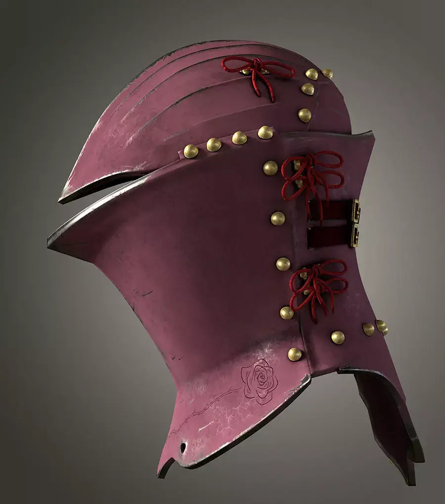 Roses Stechhelm Low-poly 3D model