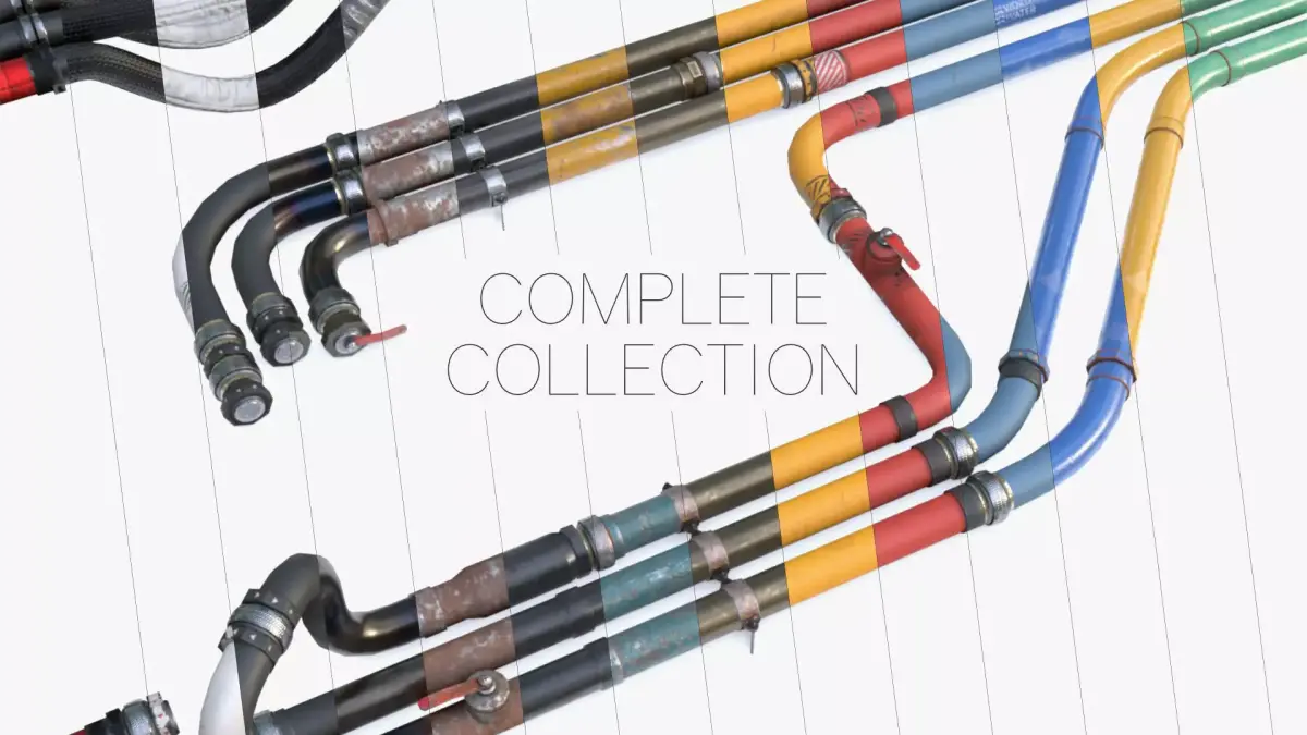 Modular Pipes Diameter 10 - Complete Collection 3D Model Pack