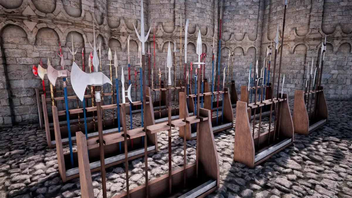 Spears And Lances  98 Variations Low-poly 3D model