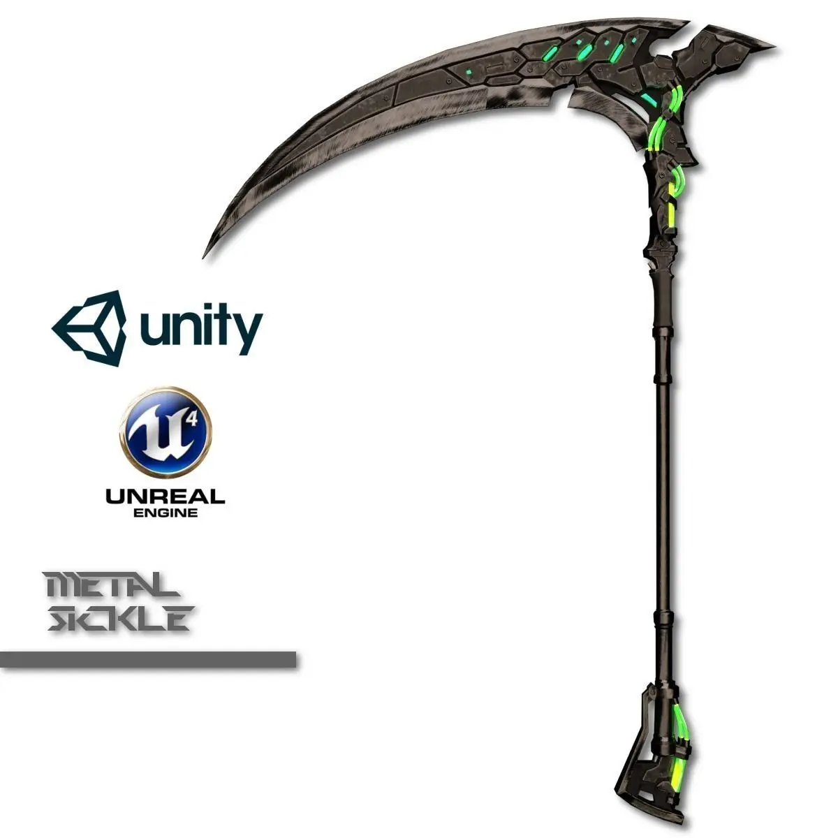 Metal Sickle Low-poly 3D model