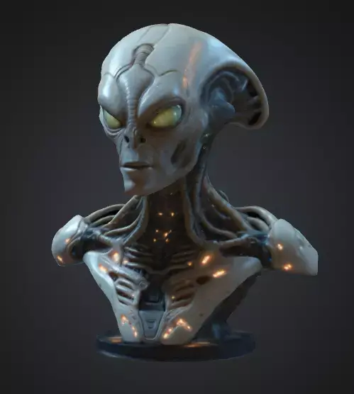 Alien Chest Sci-Fi 3D model purchase