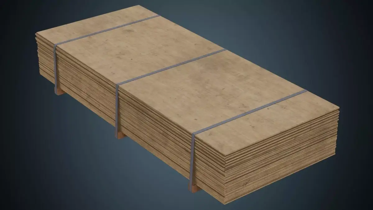 Wooden Sheets 2B Low-poly 3D model