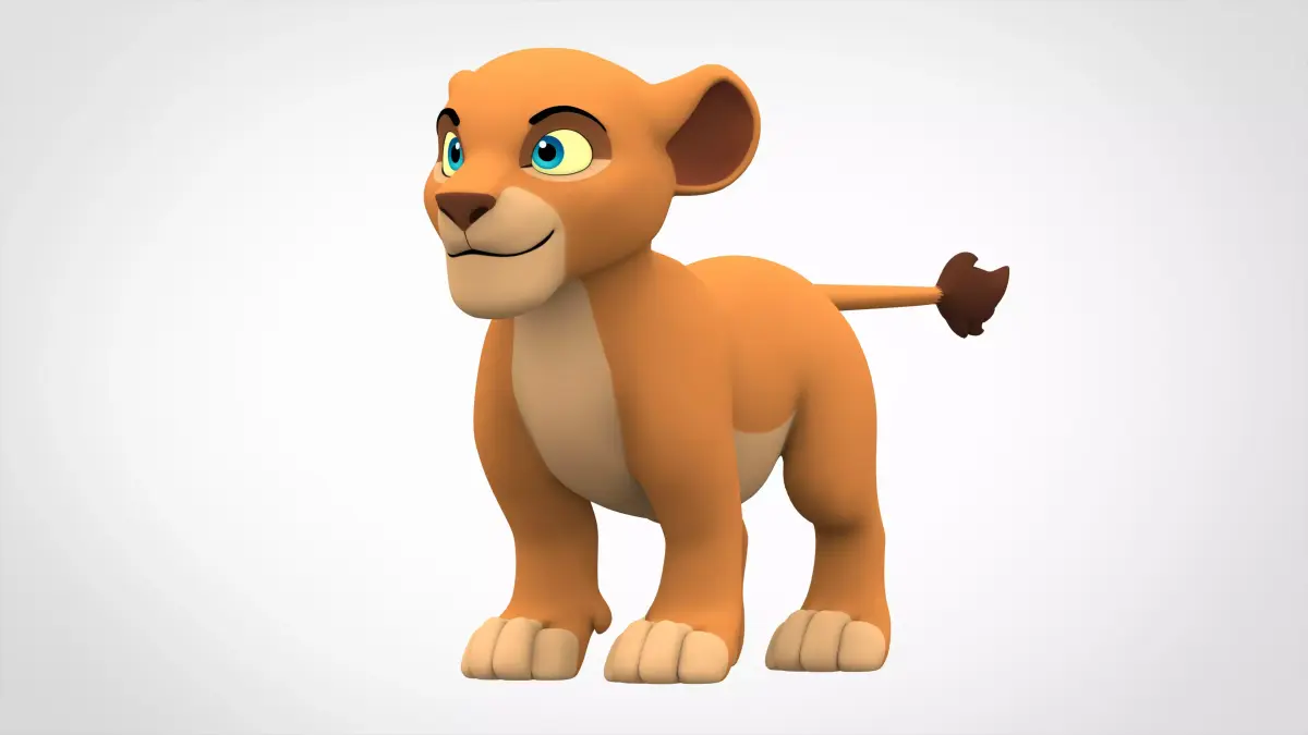 Lion Cub 3D model