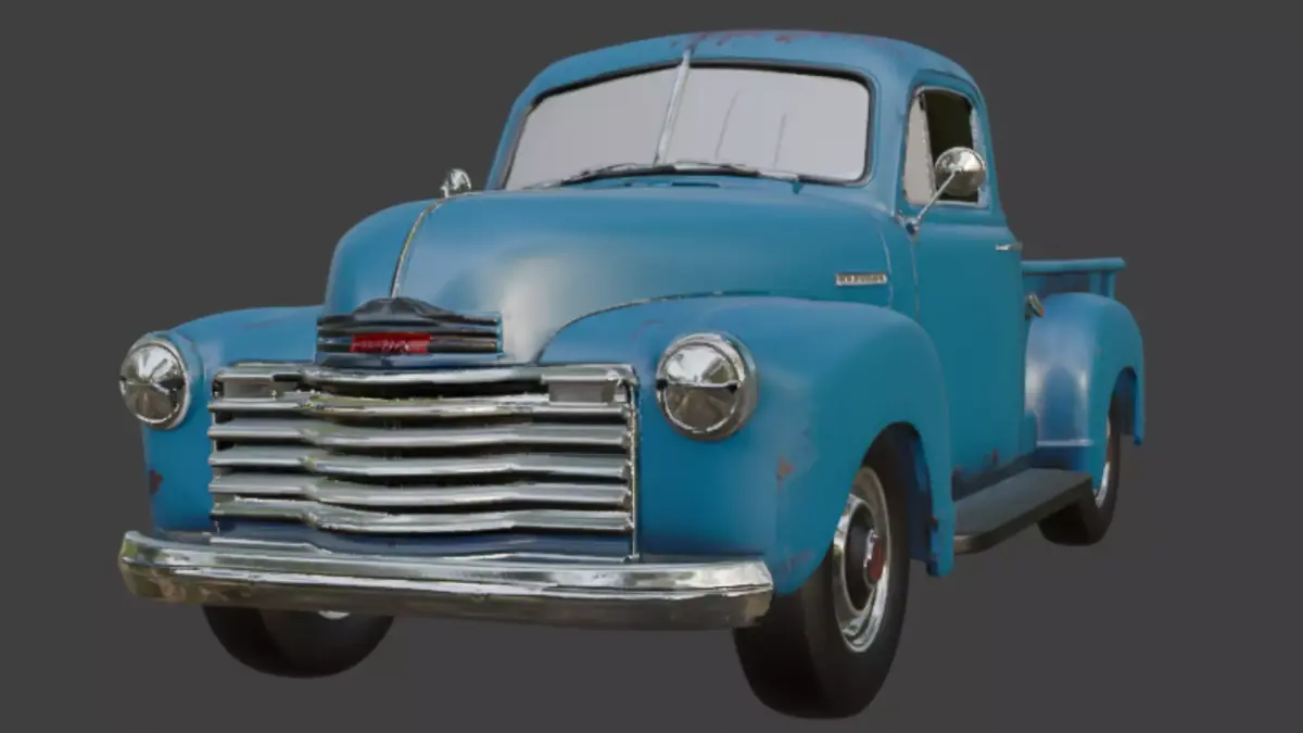 Old scratched Pickup Truck 3D Model 3D model